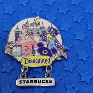 Disney Pin Starbucks Disneyland Discovery Series Castle Disney Collection 2024